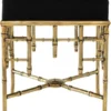Casa Padrino Designer Hocker Vintage Messing / Schwarz 40 x 40 x H. 48,5 cm - Luxus Sitzhocker