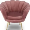 Casa Padrino Designer Kinder Samt Sessel Rosa / Messingfarben 96 x 79 x H. 78 cm - Luxus Kindermöbel