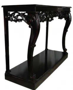 Casa Padrino Designer Konsolentisch Schwarz Antik Stil Barock Möbel 90 x 119 x 45 cm