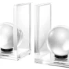 Casa Padrino Designer Kristallglas Buchstützen 2er Set - Luxus Kollektion