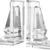 Casa Padrino Designer Kristallglas Buchstützen 2er Set - Luxus Qualität