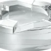 Casa Padrino Designer Kristallglas Schale Ø 24 x H. 7 cm - Runde Deko Schale - Schreibtisch Deko - Luxus Qualität