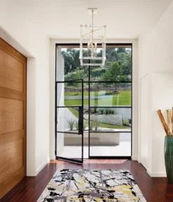 Casa Padrino Designer Kronleuchter Silber 47 x 47 x H. 70 cm - Moderner Luxus Kristallglas Kronleuchter