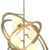 Casa Padrino Designer Kronleuchter Antik Messing / Weiß 92 x 80 x H. 80 cm - Luxus Qualität