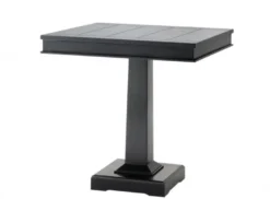 Casa Padrino Designer Luxus Esstisch aus Birkenholz in Schwarz - 80 x 80 x H. 78 cm
