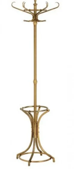 Casa Padrino Designer Luxus Garderobenständer London - Edelstahl - Messing Finish - H: 184 cm