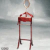 Casa Padrino Designer Luxus Garderoben Ständer Paris aus Mahagoni Holz mit Spiegel - Höhe 107 cm - Kleiderständer im Empire Stil