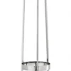 Casa Padrino Designer Luxus Garderobenständer mit Schirmständer Circle Silver - Vernickeltes Aluminium, Silber, 180 cm