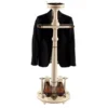 Casa Padrino Designer Luxus Garderoben Ständer New York Banker Stil Weiss - Kleiderständer, Anzugständer, Dressboy, 129 x 47 x 39 cm