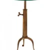 Casa Padrino Designer Luxus Industrial Design Beistelltisch höhenverstellbar Messingfarben, Höhe 63-76 cm, Durchmesser 40 cm