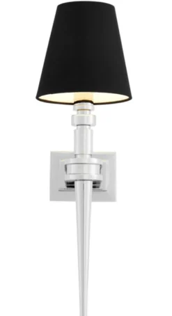 Casa Padrino Designer Luxus Wandleuchte 15 x 23,5 x H. 50 cm - Hotel Möbel