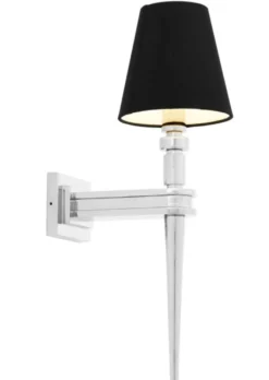 Casa Padrino Designer Luxus Wandleuchte 15 x 23,5 x H. 50 cm - Hotel Möbel