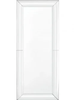 Casa Padrino Designer Luxus Wandspiegel 80 x 190 cm - Hochwertiger Spiegel in Gold/Silber Optik