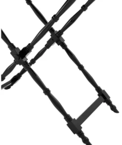 Casa Padrino Designer Mahagoni Tablett Schwarz 110 x 56 x H. 103 cm - Luxus Serviertablett