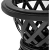 Casa Padrino Designer Mahagoni Übertopf Piano Schwarz - Luxus Blumentopf mit Sockel