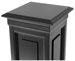 Casa Padrino Designer Mahagoni Säule Schwarz 33 x 33 x H. 80 cm - Luxus Beistelltisch
