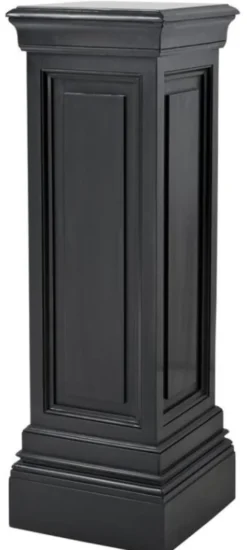 Casa Padrino Designer Mahagoni Säule Schwarz 33 x 33 x H. 120 cm - Luxus Beistelltisch
