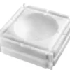Casa Padrino Designer Marmor Aschenbecher Weiß 21 x 21 x H. 7 cm - Limited Edition