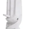 Casa Padrino Designer Marmor Skulptur Weiß 26 x 24 x H. 91 cm - Edle Dekofigur - Marmorfigur - Wohnzimmer Deko Accessoires