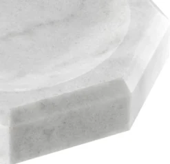 Casa Padrino Designer Marmor Schale Weiß 25 x 25 x H. 7 cm - Luxus Qualität