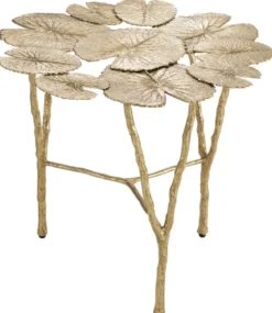 Casa Padrino Designer Messing Beistelltisch Gold Ø 57,5 x H. 51,5 cm - Wohnzimmer Möbel - Hotel Möbel - Luxus Qualität