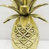 Casa Padrino Designer Messing Kerzenhalter Ananas Gold Ø 12 x H. 15 cm - Luxus Accessoires