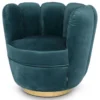 Casa Padrino Designer Samt Sessel Grün 85 x 77 x H. 75 cm - Designer Wohnzimmer Möbel - Luxus Kollektion