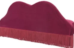 Casa Padrino Designer Samt Sofa Lippen Mund Bordeauxrot 195 x 80 x H. 97 cm - Designer Wohnzimmer Möbel - Luxus Kollektion