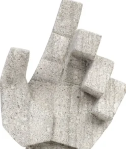 Casa Padrino Designer Sandstein Skulptur Hand Grau 18 x 13 x H. 41 cm - Deko Accessoires - Gartendeko