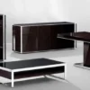 Casa Padrino Designer Schrank 200 x 52 x H. 80,5 cm - Luxus Wohnzimmerschrank