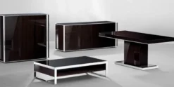 Casa Padrino Designer Schrank 200 x 52 x H. 80,5 cm - Luxus Wohnzimmerschrank