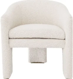 Casa Padrino Designer Sessel Creme / Messingfarben 66 x 67 x H. 69 cm - Moderner Wohnzimmer Sessel - Hotel Sessel - Luxus Wohnzimmer & Hotel Möbel