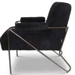 Casa Padrino Designer Sessel Schwarz 69 x 78 x H. 78 cm - Wohnzimmer Sessel - Wohnzimmer Möbel - Luxus Qualität