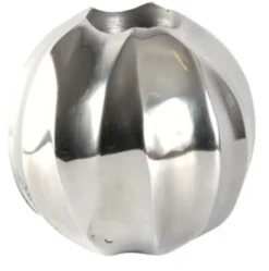 Casa Padrino Designer Shine Teelichthalter aus poliertem Aluminium Silber 12,5 x 12,5 cm