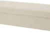 Casa Padrino Designer Sitzbank Elfenbein 140 x 50 x H. 45 cm - Luxus Möbel