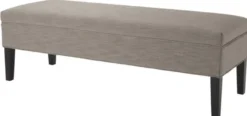 Casa Padrino Designer Sitzbank Hellbraun 140 x 50 x H. 45 cm - Luxus Möbel