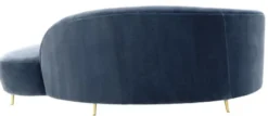 Casa Padrino Designer Sofa Blau 248 x 104 x H. 74 cm - Luxus Kollektion