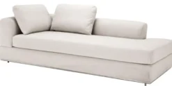 Casa Padrino Designer Sofa Naturfarbig Linksseitig 231 x 101 x H. 85 cm - Luxus Wohnzimmer Möbel