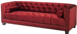 Casa Padrino Designer Sofa Rot - Luxus Kollektion