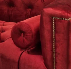 Casa Padrino Designer Sofa Rot - Luxus Kollektion