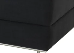 Casa Padrino Designer Sofa Schwarz Linksseitig 231 x 101 x H. 85 cm - Luxus Wohnzimmer Möbel