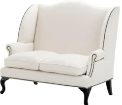 Casa Padrino Designer Sofa Weiß 144 x 80 x H. 150 cm - Luxus Hoteleinrichtung