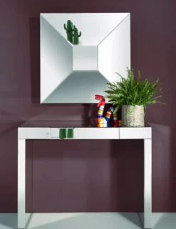 Casa Padrino Designer Spiegel 90 x 10 x H. 90 cm - Luxus Qualität