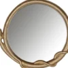 Casa Padrino Designer Spiegel Schlange Gold 80 x 6 x H. 74 cm - Aluminium Wandspiegel - Wohnzimmer Spiegel - Garderoben Spiegel - Luxus Kollektion