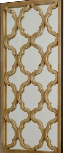 Casa Padrino Designer Spiegel / Wandspiegel Naturfarben 61 x H. 122 cm - Designermöbel