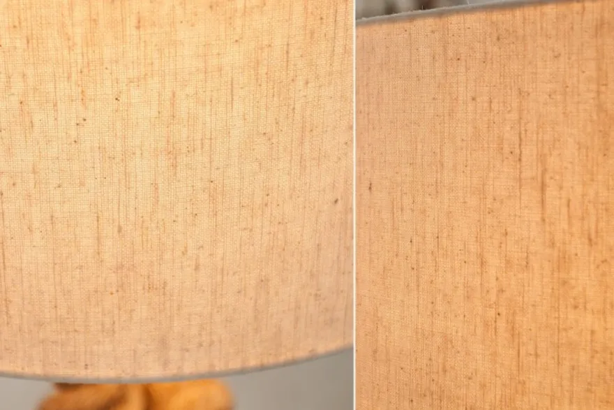 Casa Padrino Designer Stehleuchte Marine Tauseil - Seil Stehlampe im maritimen Look - creme natur - Höhe 160 cm