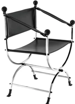 Casa Padrino Designer Stuhl mit Armlehnen 59 x 44 x H. 87 cm - Luxus Bürostuhl