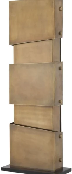 Casa Padrino Designer Tischleuchte Vintage Messingfarben 28 x 14 x H. 74 cm - Moderne Tischlampe - Luxus Qualität