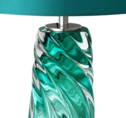 Casa Padrino Designer Tischleuchte Türkis 17 x 42 x H. 67 cm - Luxus Kollektion