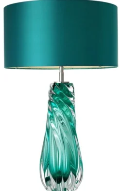 Casa Padrino Designer Tischleuchte Türkis 17 x 42 x H. 67 cm - Luxus Kollektion